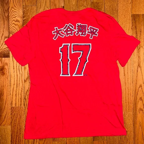 Shohei Ohtani Anaheim Angels Japanese Nike T-Shirt Size Medium & XL NEW - Picture 3 of 5